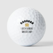 Golfbal "Zandkastelen bouwen" Golfer Gift Grappig Golfballen (Voorkant)