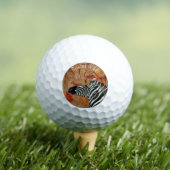 Golfbal Zebra Rock geschilderd Wild Golfballen (Insitu Shirt)