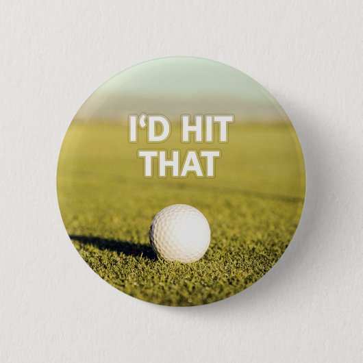 Golfbal zou ik op dat ontwerp slaan ronde button 5,7 cm (Voorkant)