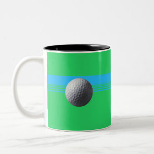 Golfbal zwart tweetonige mok