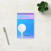 golfbalblauwe geverfde moderne strepen voor golfer post-it® notes (Kantoor)