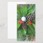 Golfbaldenkegels en evergreens Kerstmis (Voorkant / Achterkant)