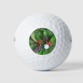 Golfbaldenkegels en evergreens Kerstmis Golfballen (Voorkant)