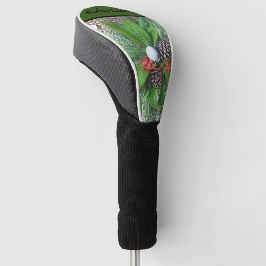 Golfbaldenkegels en evergreens Kerstmis Golfheadcover (Schuin)