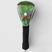 Golfbaldenkegels en evergreens Kerstmis Golfheadcover (Voorkant)