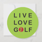 Golfball Green Golf 40th Birthday Party Invitation Kaart (Achterkant)