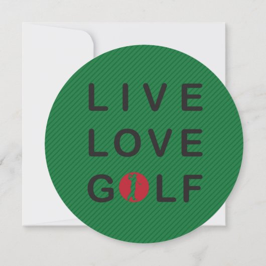 Golfball Green Golf 40th Birthday Party Invitation Kaart (Achterkant)