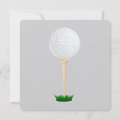 Golfball Green Golf 40th Birthday Party Invitation Kaart (Achterkant)