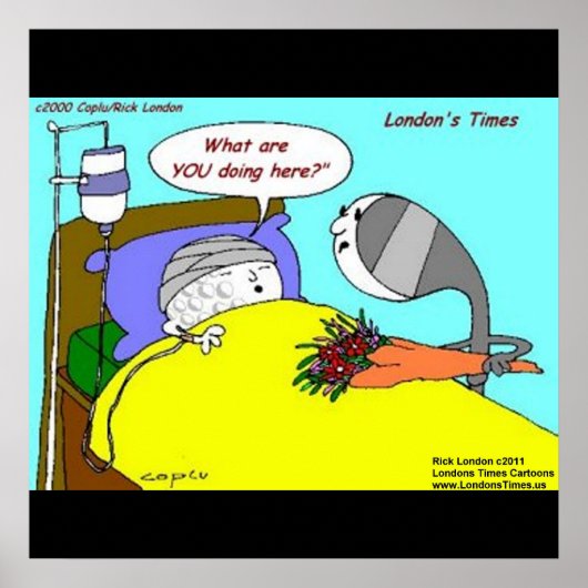 Golfball Hospital Funny Poster Prints (Voorkant)