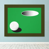 GOLFBALL N CUP CANVAS AFDRUK (Insitu (Houten vloer))