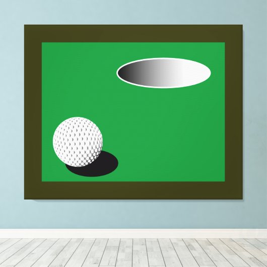 GOLFBALL N CUP CANVAS AFDRUK (Insitu (Houten vloer))