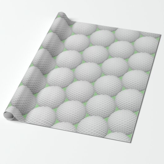 Golfballen Abstract Ontwerp Verpakkende Document B Cadeaupapier (Uitgerold)