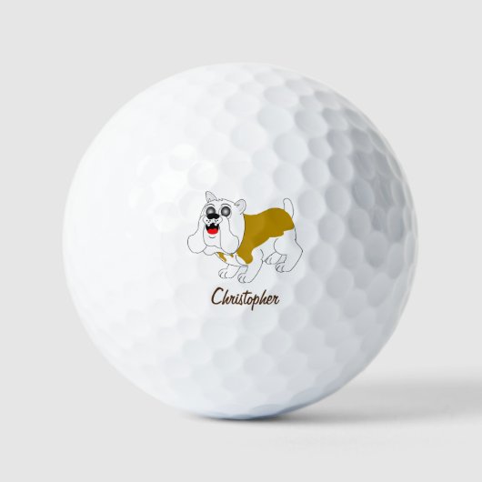 Golfballen British Bulldog Design (Voorkant)