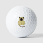Golfballen Bullmastiff Dog Design (Voorkant)