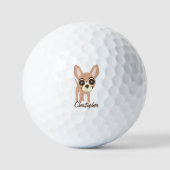 Golfballen Chihuahua-hondontwerp (Voorkant)