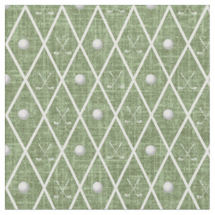 Golfballen & -clubs Argyle op Pickle Green Stof