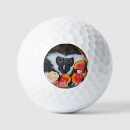 Golfballen Colobus Geschilderd Wild