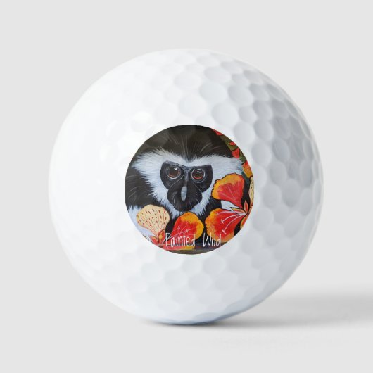 Golfballen Colobus Geschilderd Wild (Voorkant)