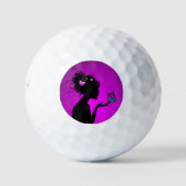 Golfballen De vrouw paarse vlinders (Voorkant)