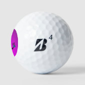 Golfballen De vrouw paarse vlinders (Logo)