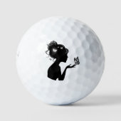 Golfballen De vrouw witte vlinders (Voorkant)