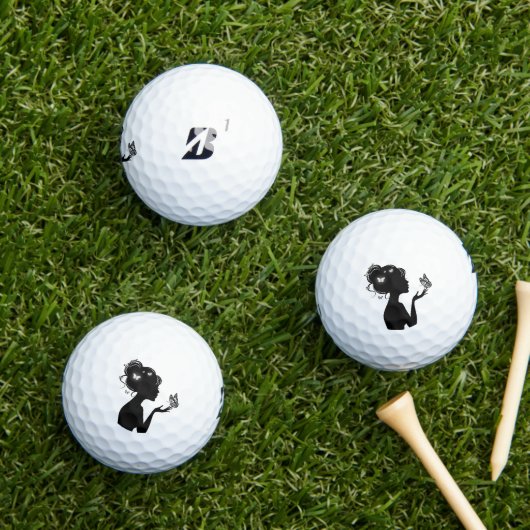 Golfballen De vrouw witte vlinders (Insitu Gras)