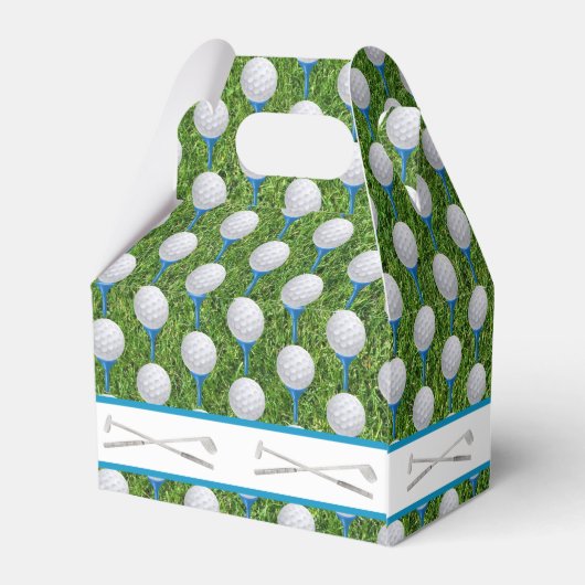 Golfballen en Golfclubs Favor Box Bedankdoosjes (Achterkant)