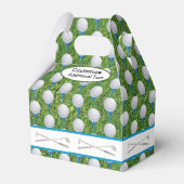 Golfballen en Golfclubs Favor Box Bedankdoosjes (Voorkant Zijde)