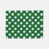 Golfballen en T - shirts op groen Fleece Deken (Voorkant (Horizontaal))