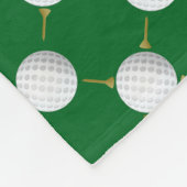 Golfballen en T - shirts op groen Fleece Deken (Hoek)