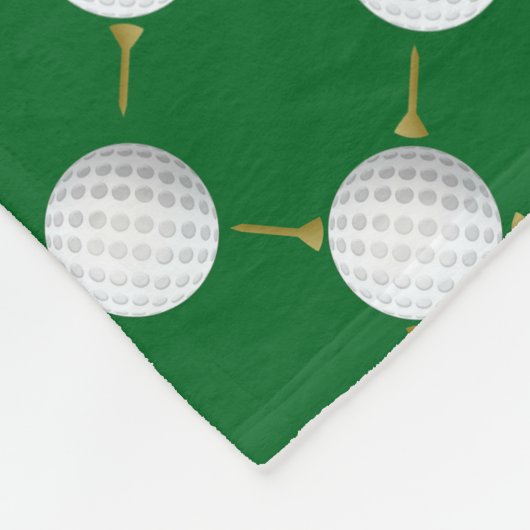 Golfballen en T - shirts op groen Fleece Deken (Hoek)