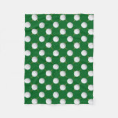 Golfballen en T - shirts op groen Fleece Deken (Voorkant)