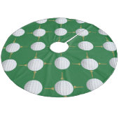 Golfballen en T - shirts op groen Fleece Kerstboom Rok (Gekanteld)