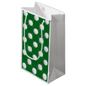 Golfballen en T - shirts op groen Klein Cadeauzakje (Voorkant Gekanteld)