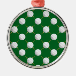 Golfballen en T - shirts op groen Metalen Ornament