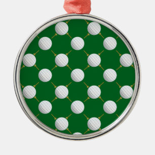 Golfballen en T - shirts op groen Metalen Ornament