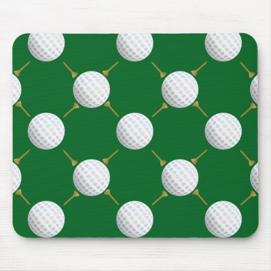 Golfballen en T - shirts op groen Muismat (Voorkant)