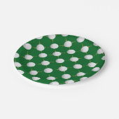 Golfballen en T - shirts op groen Papieren Bordje (Gekanteld)