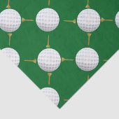 Golfballen en T - shirts op groen Tissuepapier (Detail)