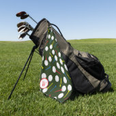 Golfballen en T - shirts Patroon Golfer Monogram Golfhanddoek (Groen)
