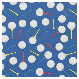 Golfballen en T - shirts Patroon op blauw Stof