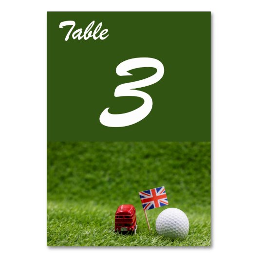 Golfballen en Union Jack Flag London UK Kaart (Voorkant)