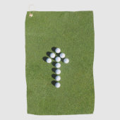 Golfballen in de vorm van een pijl Best Golfhanddoek (Voorkant)