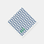Golfballen INITIAAL Blauw Wit Groen Modern Golfer Servet (Hoek)