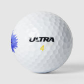 Golfballen met blauwe korenbloem (Logo)