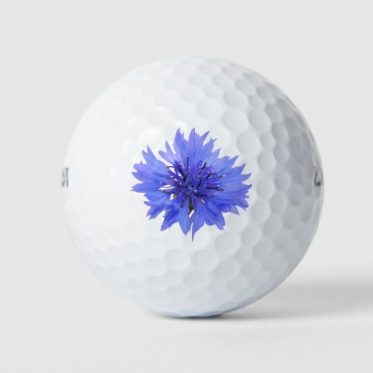 Golfballen met blauwe korenbloem (Voorkant)