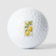 Golfballen met elegant citroen afbeelding