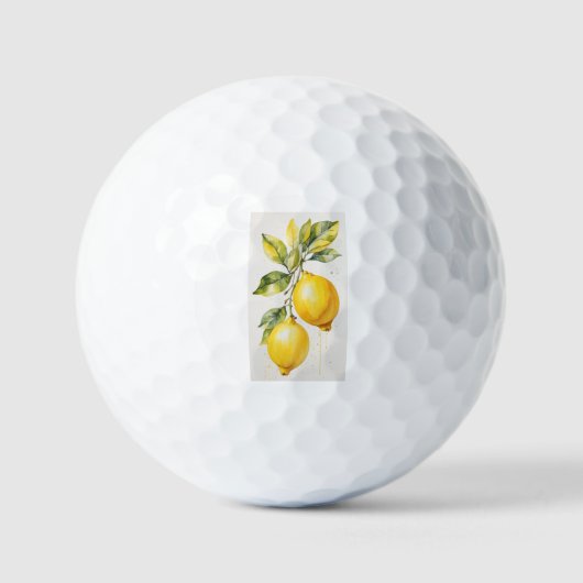 Golfballen met elegant citroen afbeelding (Voorkant)