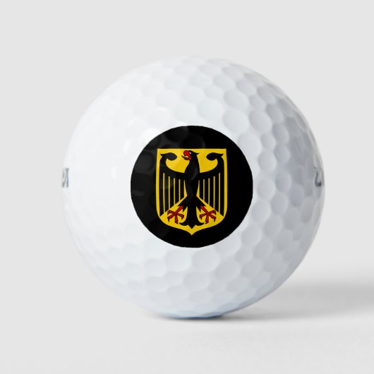 golfballen met het wapen van Duitsland (Voorkant)
