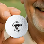 Golfballen met hond, beste hond vader, hond vader